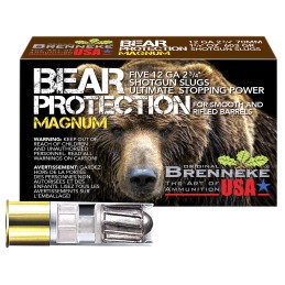 Brenneke SL122BPM Bear Protection  12Gauge 2.75 1 38oz Slug Shot 5 Per Box50 Case