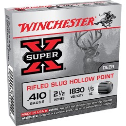 Winchester Ammo X41RS5VP Super X  410Gauge 2.50 15oz Rifled Slug Shot 15 Per Box10 Case Value Pack