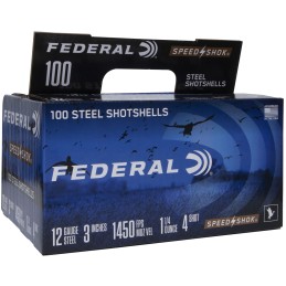 Federal WF1421004 SpeedShok  12Gauge 3 1 14oz 4Shot 100 Per Box2 Case