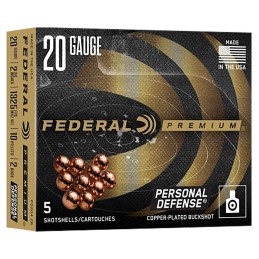 Federal PD2042B Premium  20Gauge 2.75 2BuckShot 5 Per Box10 Case