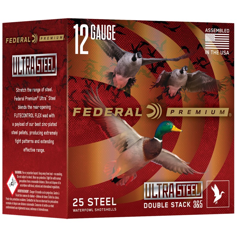 Federal PWUX14224 Premium  12Gauge 3 1 14 oz 24 Shot 25 Per Box10 Cs