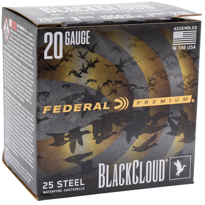 Federal PWUX20924 Premium Black Cloud 20Gauge 3 1oz 25 Per Box10 Case