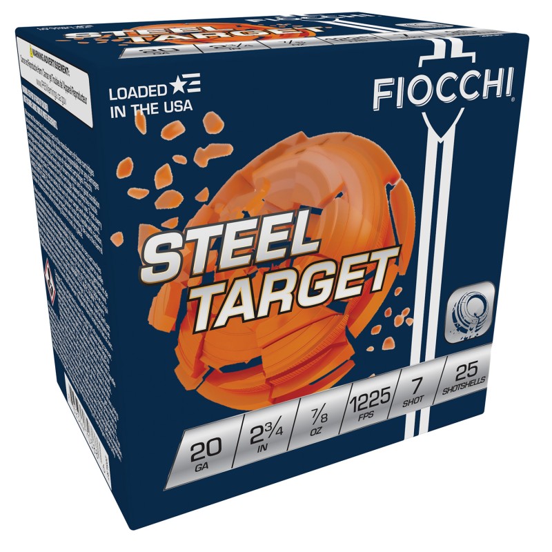 Fiocchi 20SLR7 Steel Target  20Gauge 2.75 78oz 7Shot 25 Per Box10 Case