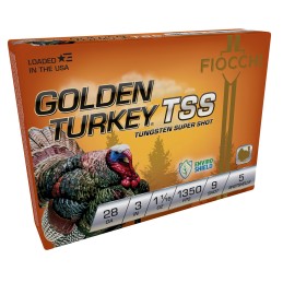 Fiocchi 283TSS9 Golden Turkey TSS 28Gauge 3 1 116oz 9Shot 5 Per Box10 Case