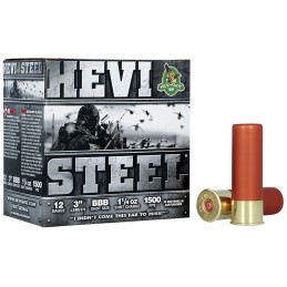 HEVIShot HS60888 HEVISteel  12Gauge 3 1 14oz BBBShot 25 Per Box10 Case