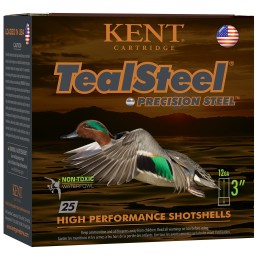 Kent Cartridge KTS123366 TealSteel Precision Steel 12Gauge 3 1 14oz 6Shot 25 Per Box10 Case