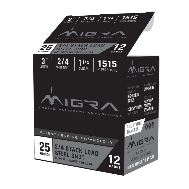 Migra Ammunitions M12S46 Staxd  12Gauge 3 1 14oz 46Shot 2510 Sold by the case