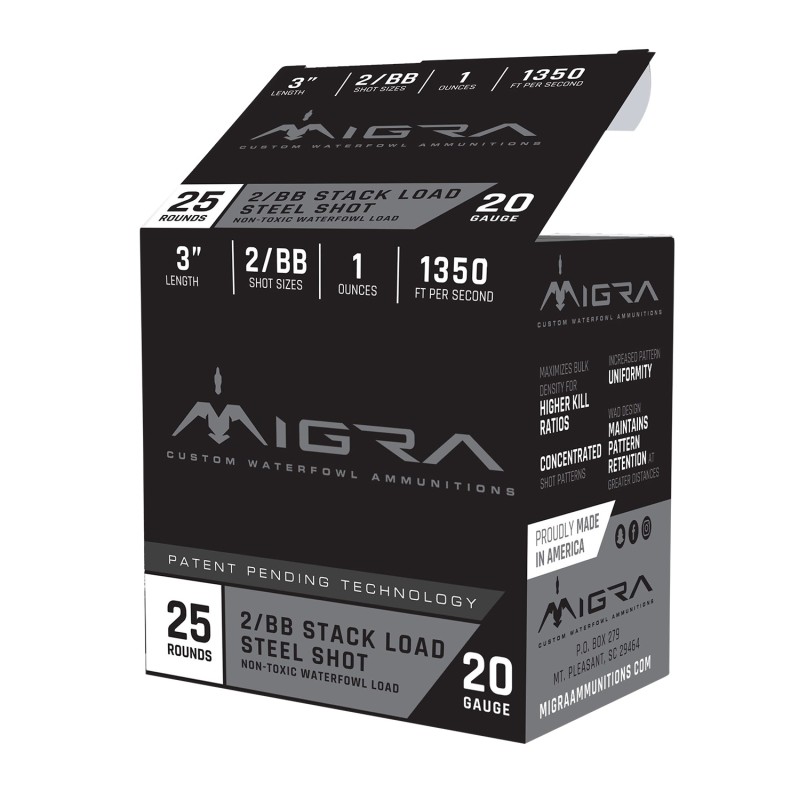 Migra Ammunitions M20SB46 Combinational  20Gauge 3 1oz 46Shot 25 Per Box10 Case