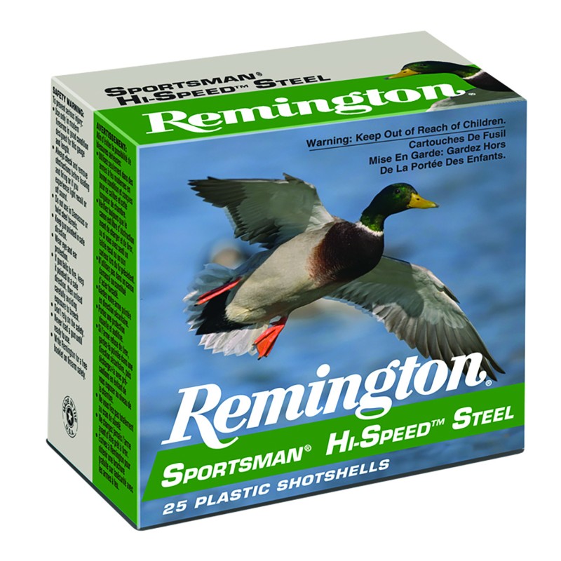 Remington Ammunition 20936 Sportsman HiSpeed Steel 12Gauge 2.75 1 18oz 4Shot 25 Per Box10 Case