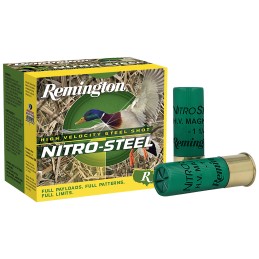 Remington Ammunition 20803 NitroSteel High Velocity 12Gauge 2.75 1 18oz 4Shot 25 Per Box10 Case