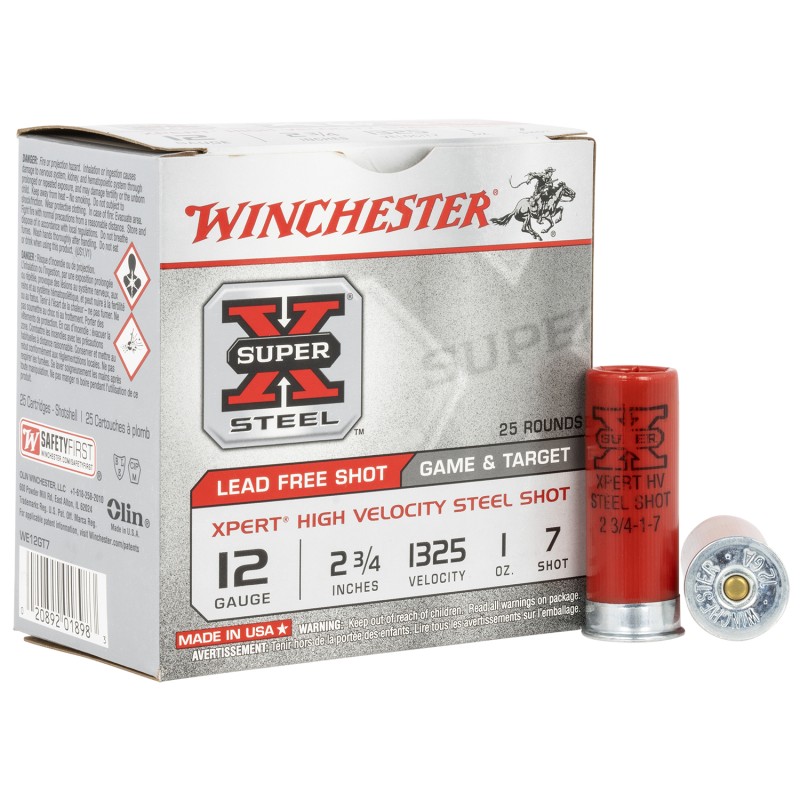 Winchester Ammo WE12GT7 Super X Xpert High Velocity 12Gauge 2.75 1oz 7Shot 25 Per Box10 Case