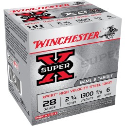 Winchester Ammo WE28GT6 Super X Xpert High Velocity 28Gauge 2.75 58oz 6Shot 25 Per Box10 Case