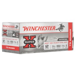 Winchester Ammo WEX12L2VP Super X Xpert High Velocity 12Gauge 3.50 1 38oz 2Shot 75 Per Box2 Case Value Pack