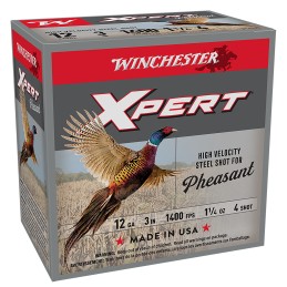 Winchester Ammo WEXP123H4 Xpert Pheasant Lead Free High Velocity 12Gauge 3 1 14oz 4Shot 25 Per Box10 Case