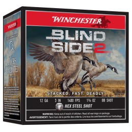 Winchester Ammo XBS123BB Blind Side 2  12Gauge 3 1 38oz BBShot 25 Per Box10 Case