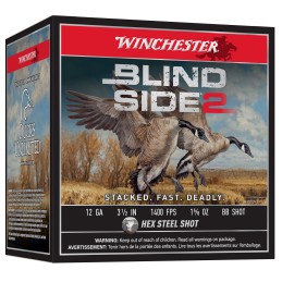 Winchester Ammo XBS12LBB Blind Side 2  12Gauge 3.50 1 58oz BBShot 25 Per Box10 Case