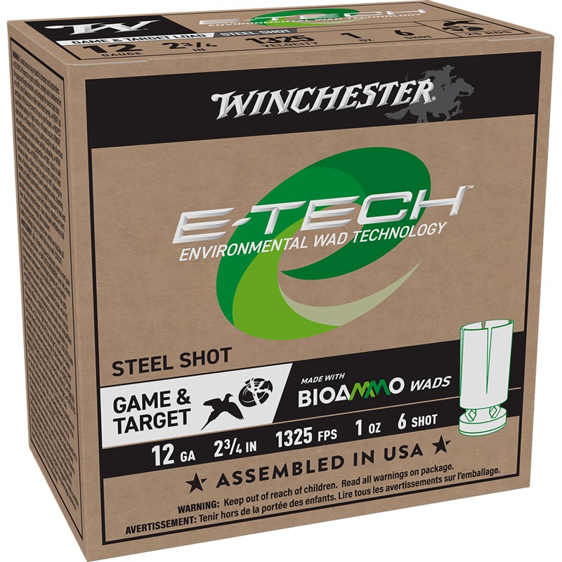 Winchester Ammo WCL12S6 ETech  12Gauge 2.75 1oz 6Shot 25 Per Box10 Case