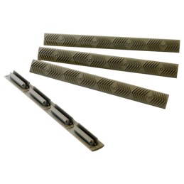 Ergo 4332OD WedgeLok Slot Cover  OD Green Rubber 7 Slot Low Profile wAggressive Texture 4 Per Pack