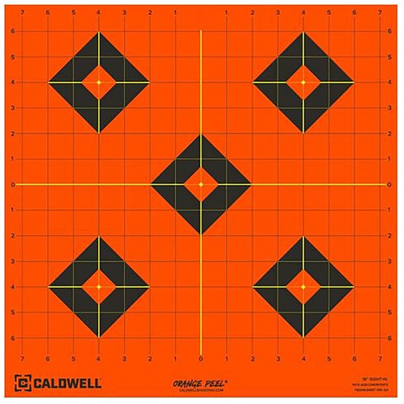 Caldwell 1166106 Orange Peel  SelfAdhesive Paper BlackOrange 16 Diamond 5 Sheets