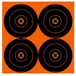 Birchwood Casey 36612 Big Burst Revealing Target SelfAdhesive Paper BlackOrange 6 Bullseye 12 Pack