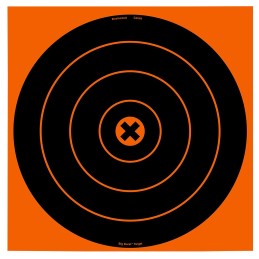 Birchwood Casey 36123 Big Burst Revealing Target SelfAdhesive Paper BlackOrange 12 Bullseye 3 Pack