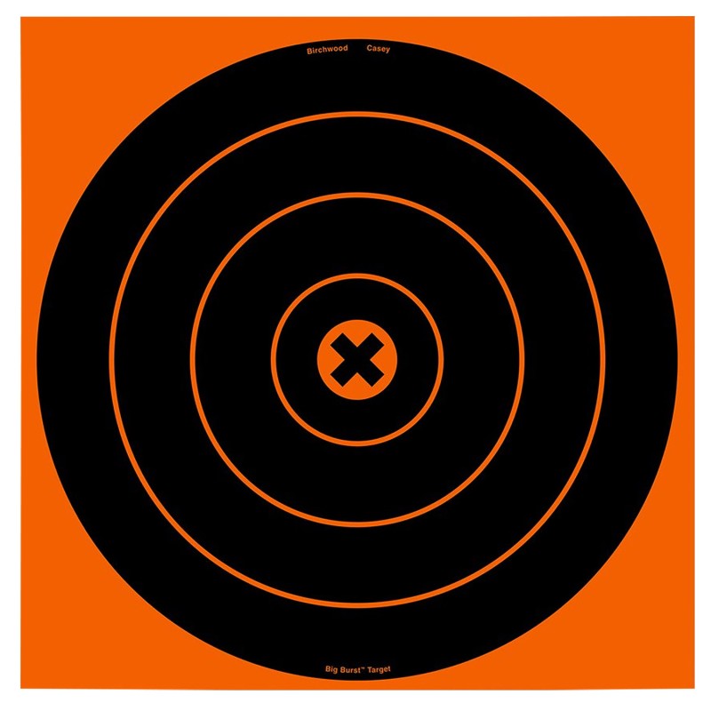 Birchwood Casey 36123 Big Burst Revealing Target SelfAdhesive Paper BlackOrange 12 Bullseye 3 Pack