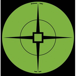 Birchwood Casey 33936 Target Spots  SelfAdhesive Paper BlackGreen 6 Crosshair 10 Pack