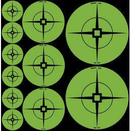 Birchwood Casey 33938 Target Spots  SelfAdhesive Paper BlackGreen Crosshair 60 Pack