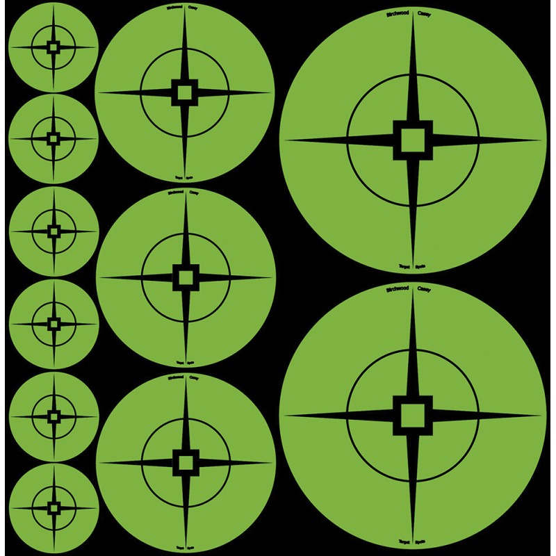 Birchwood Casey 33938 Target Spots  SelfAdhesive Paper BlackGreen Crosshair 60 Pack