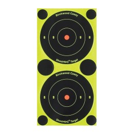 Birchwood Casey 34375 ShootNC Reactive Target SelfAdhesive Paper BlackYellow 3 Bullseye 240 Pack