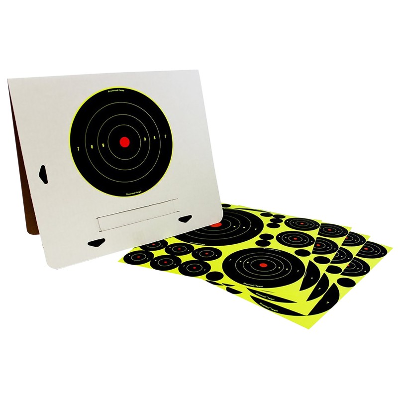 Birchwood Casey 34208 ShootNC Reactive Target Variety Pack SelfAdhesive Paper BlackYellow Bullseye 4 Pack