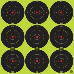 ProShot 2BGREEN108 SplatterShot  SelfAdhesive Paper BlackGreen 2 Bullseye 12Pack108Targets