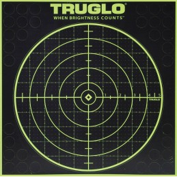 TruGlo TG10A6 TruSee Grid SelfAdhesive Heavy Paper BlackGreen 12x12 Bullseye 6 Pack