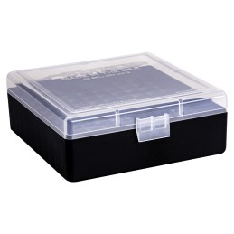 Berrys 15382 Ammo Box  38Special357Mag ClearBlack Plastic 100rd