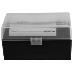 Berrys 79314 Ammo Box  243308Win ClearBlack Polypropylene 50rd