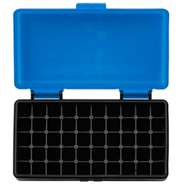 Berrys 53852 Ammo Box  9mm380ACP BlueBlack Polypropylene 50rd