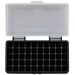 Berrys 71933 Ammo Box  9mm380ACP ClearBlack Polypropylene 50rd