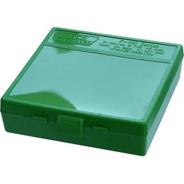 MTM CaseGard P100910 Ammo Box FlipTop Multi Caliber Green Polypropylene 100rd