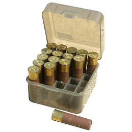 MTM CaseGard S2512M41 Shotshell Box FlipTop Multi Gauge Shotgun Clear Smoke Polypropylene 25rd