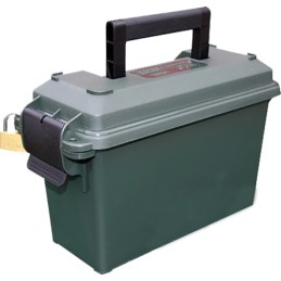 MTM CaseGard AC30T11 Ammo Can Tall 30Cal Handgun Forest Green Polypropylene