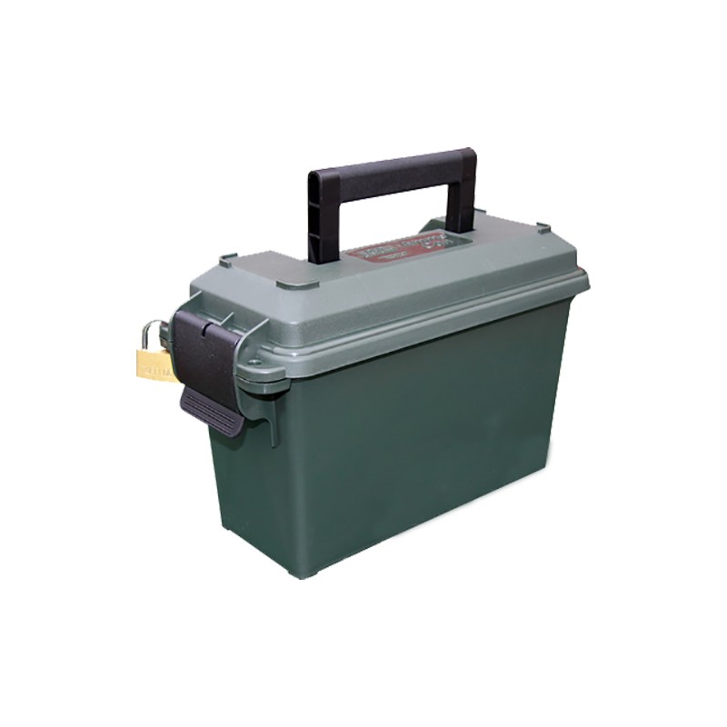 MTM CaseGard AC30T11 Ammo Can Tall 30Cal Handgun Forest Green Polypropylene