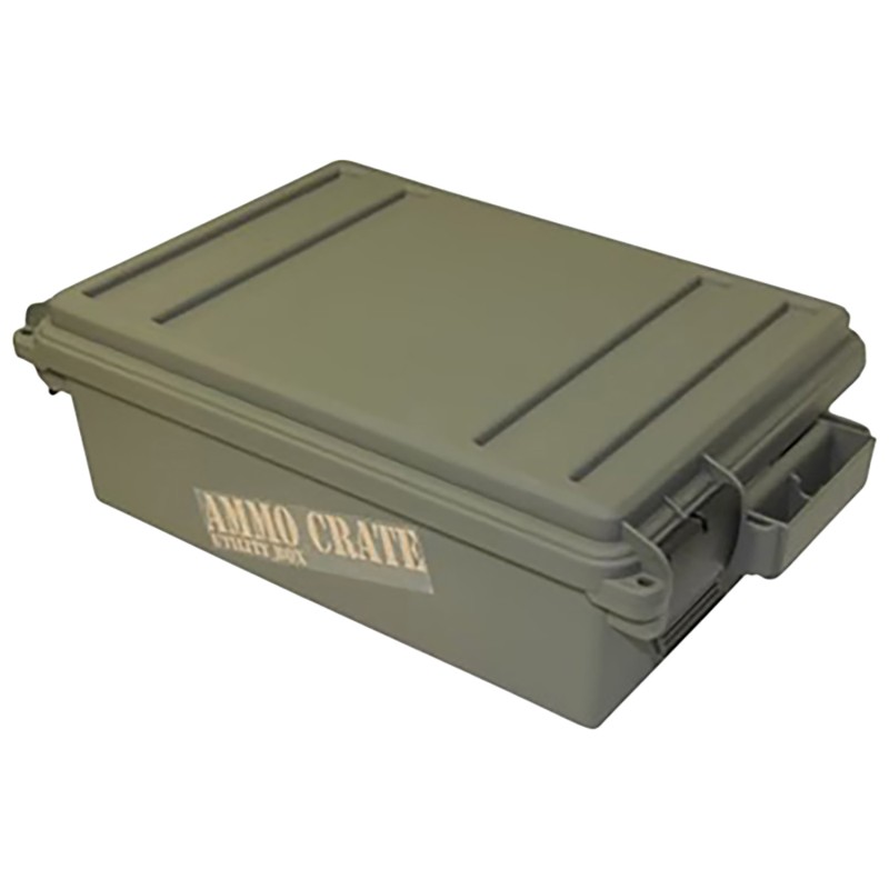 MTM CaseGard ACR418 Ammo Crate Utility Box 12 Gauge Army Green Polypropylene