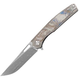 Blast Framelock Silver Ti