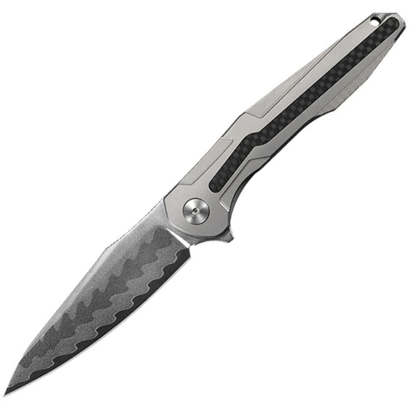 Wartex Framelock Silver Ti