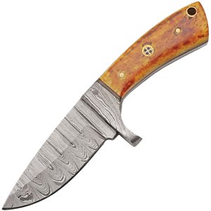 Fixed Blade Burnt Bone