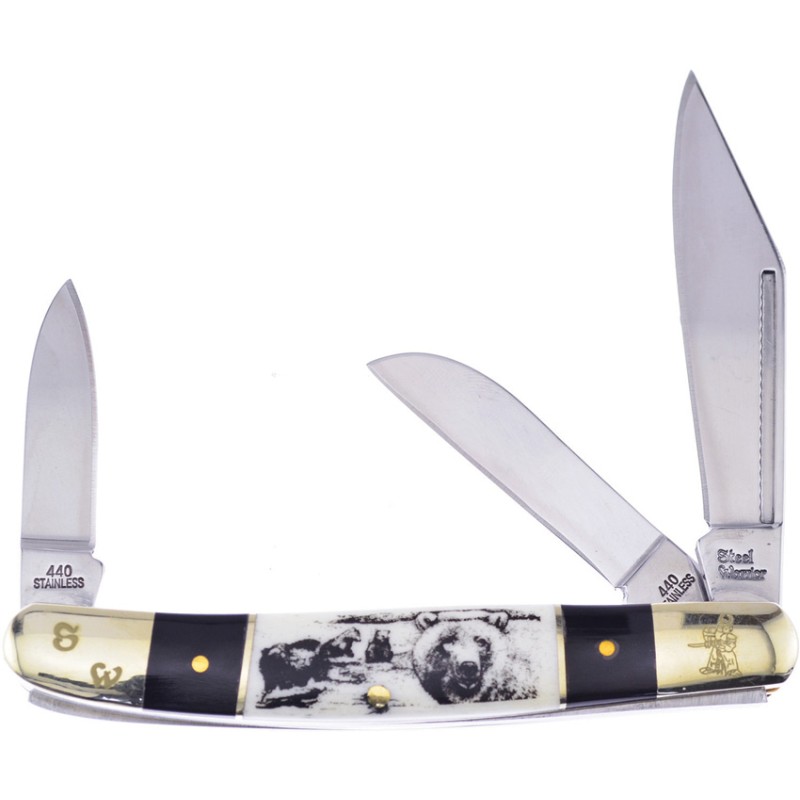 Wrangler Bear Etch Bone