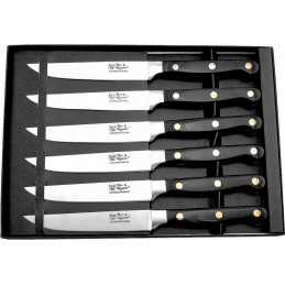 Steak Knife Set Black Wood