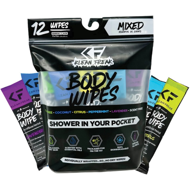 Klean Freak Body Wipes 12-Pack