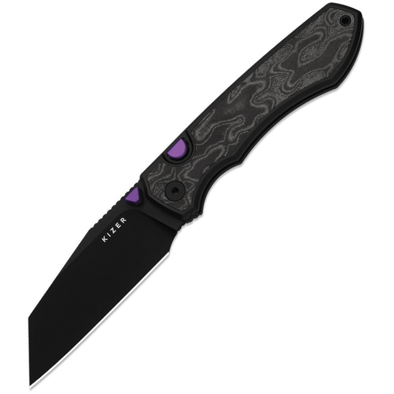 Wharning Button Linerlock Blk