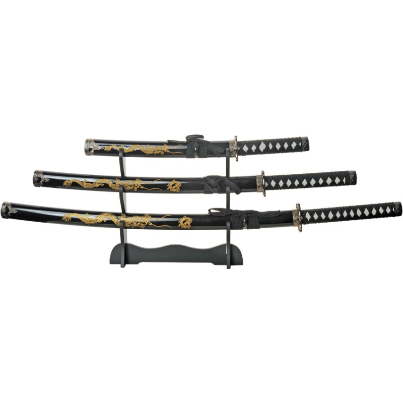 Gold Dragon Samurai Set Blk